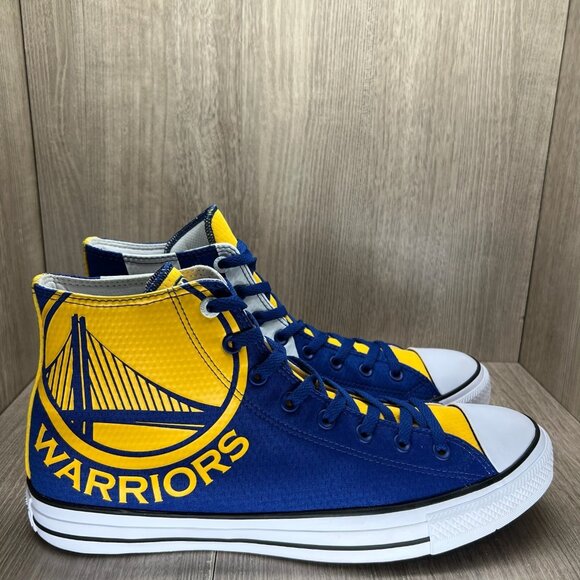 Converse Chuck Taylor Golden State Warriors Sneakers Mens 13 Lace up Blue Yellow - Picture 1 of 10